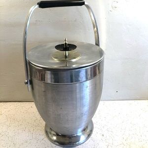 2259 Atomic Era Kromex Chrome & Brushed Aluminum Ice Bucket